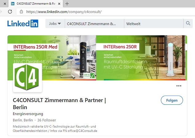 LinkedIN-Seite von C4Consult